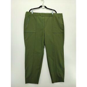 Lane Bryant Women's "On The Go" Ankle Mid-Rise Green Pants Size 24 US